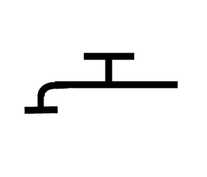 Drain valve symbol