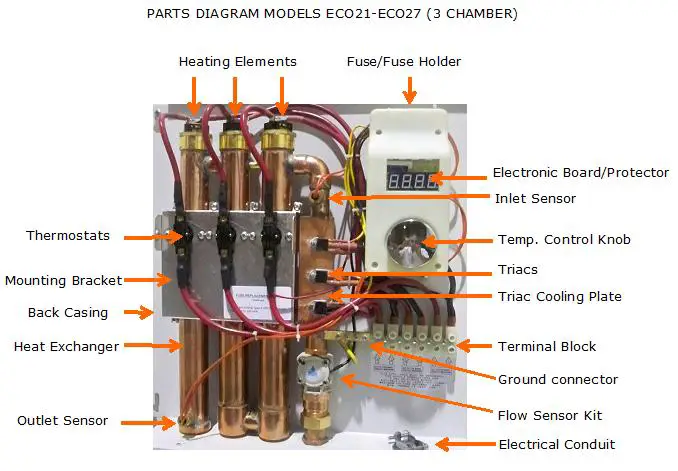 Electric Tankless Water Heater diagram