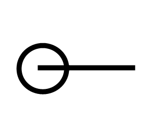 Pipe going down symbol
