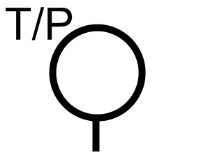 Thermo-pressure gauge symbol