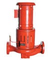 Vertical inline centrifugal pump